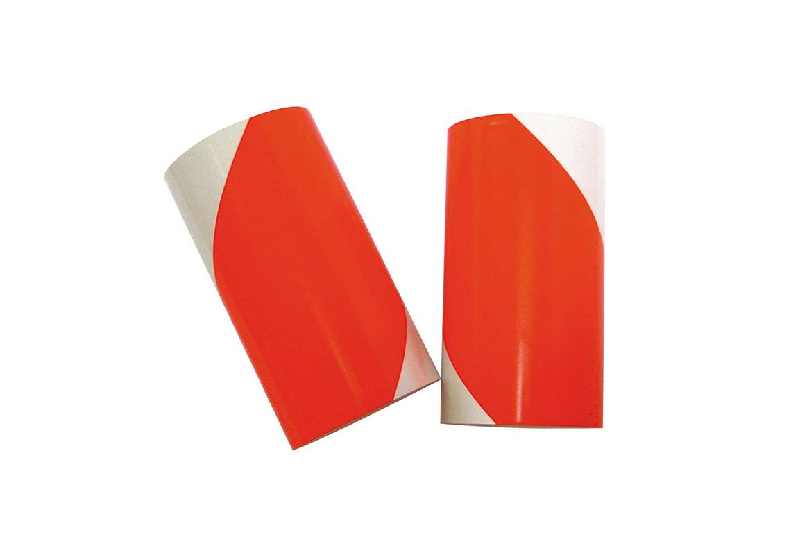 KIT 2 ROULEAUX BANDES ALTERNÉES 2x10m ROUGE FLUO CLASSE A 3M